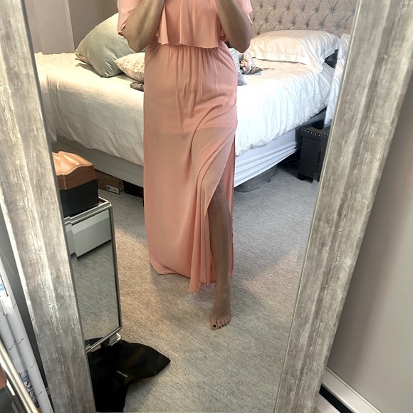 Show Me Your MuMu Hacienda dress in soft pink/coral - Picture 5 of 7